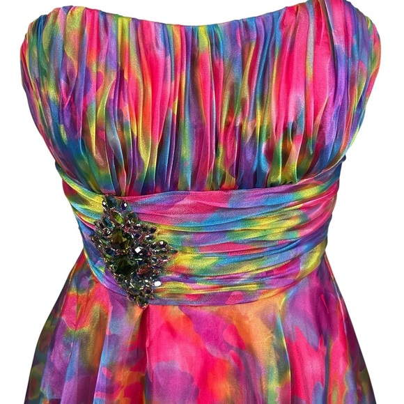 Jonathan Kayne Color Splash Dress 2 Colorful 
Coquette Girl Whimsical Jeweled - Picture 5 of 14